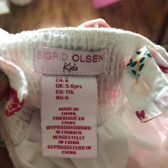 Sigrid Olsen Kids white spring garden dress in size 6 - Picture 6 of 7